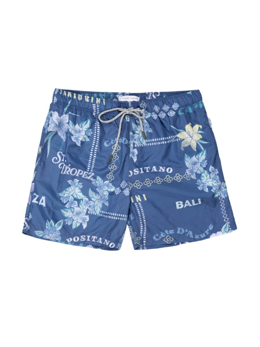 Плавки с цветочным принтом Vintage Summer, темно-синий
Плавки с цветочным принтом Vintage Summer, темно-синий