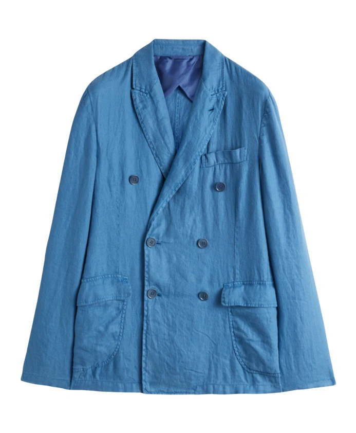 Льняной двубортный блейзер в стиле Сугимото. Aspesi, синий
Льняной двубортный блейзер в стиле Сугимото. Aspesi, синий