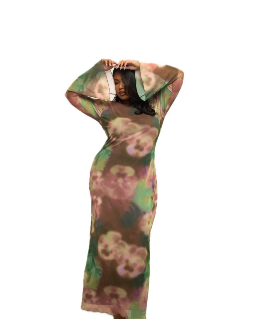 Женское длинное платье из сетчатой ткани с цветочным принтом FASHION-SZN CURVE, Green
Женское длинное платье из сетчатой ткани с цветочным принтом FASHION-SZN CURVE, Green