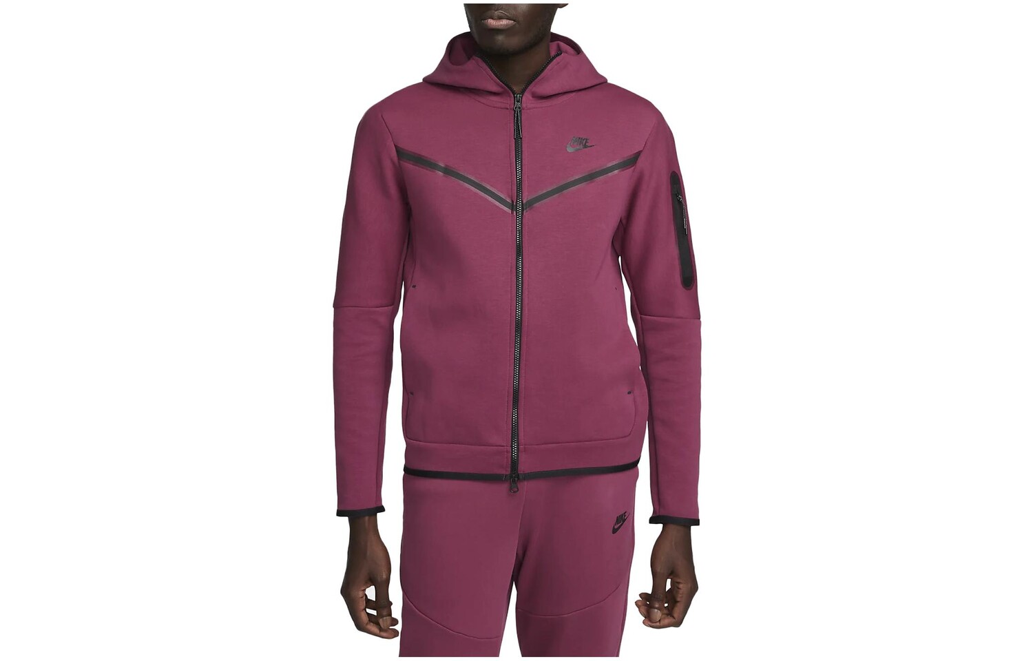 Толстовка с капюшоном Sportswear Tech Fleece Full Zip Nike, красный 
Толстовка с капюшоном Sportswear Tech Fleece Full Zip Nike, красный