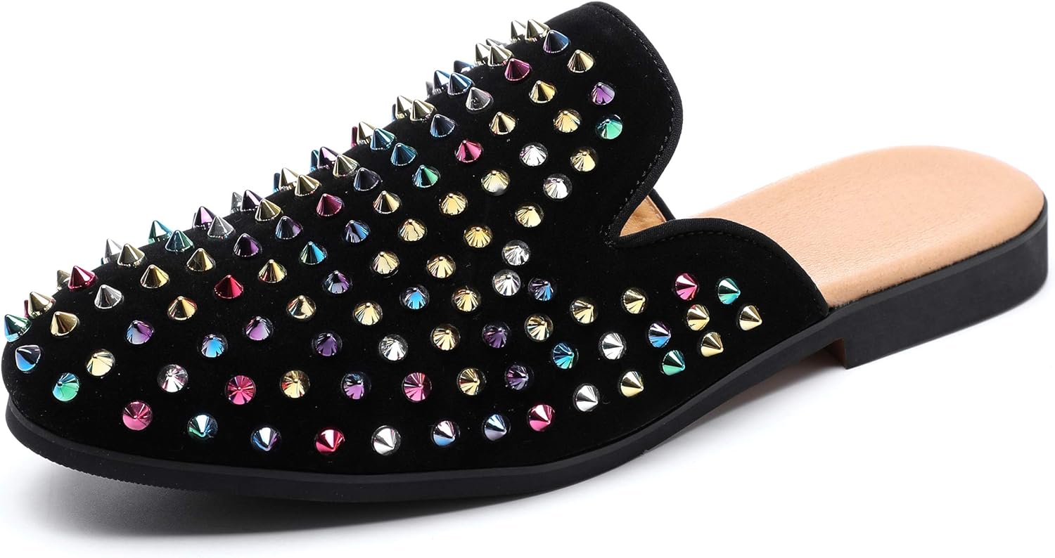 Мужские мюли Santimon без задника, шлепанцы с заклепками, обувь с круглым носком, черный
Мужские мюли Santimon без задника, шлепанцы с заклепками, обувь с круглым носком, черный