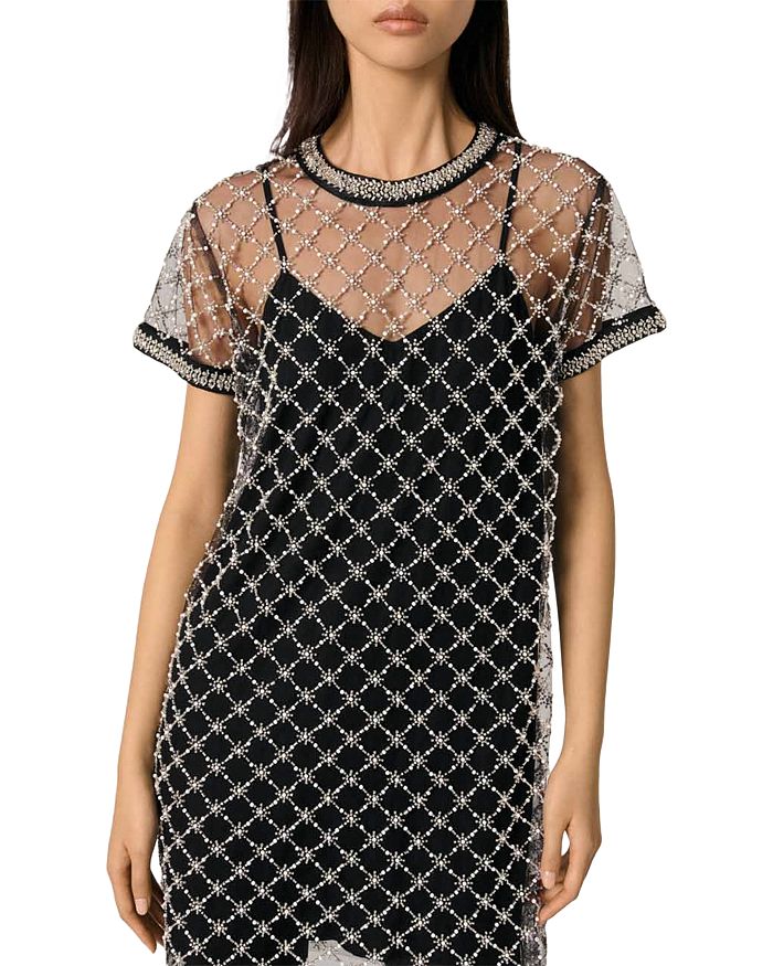 Мини-платье из вышитого тюля Maje, черный
Мини-платье из вышитого тюля Maje, черный