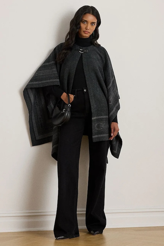 Шерстяное пончо Lauren Ralph Lauren, черный
Шерстяное пончо Lauren Ralph Lauren, черный