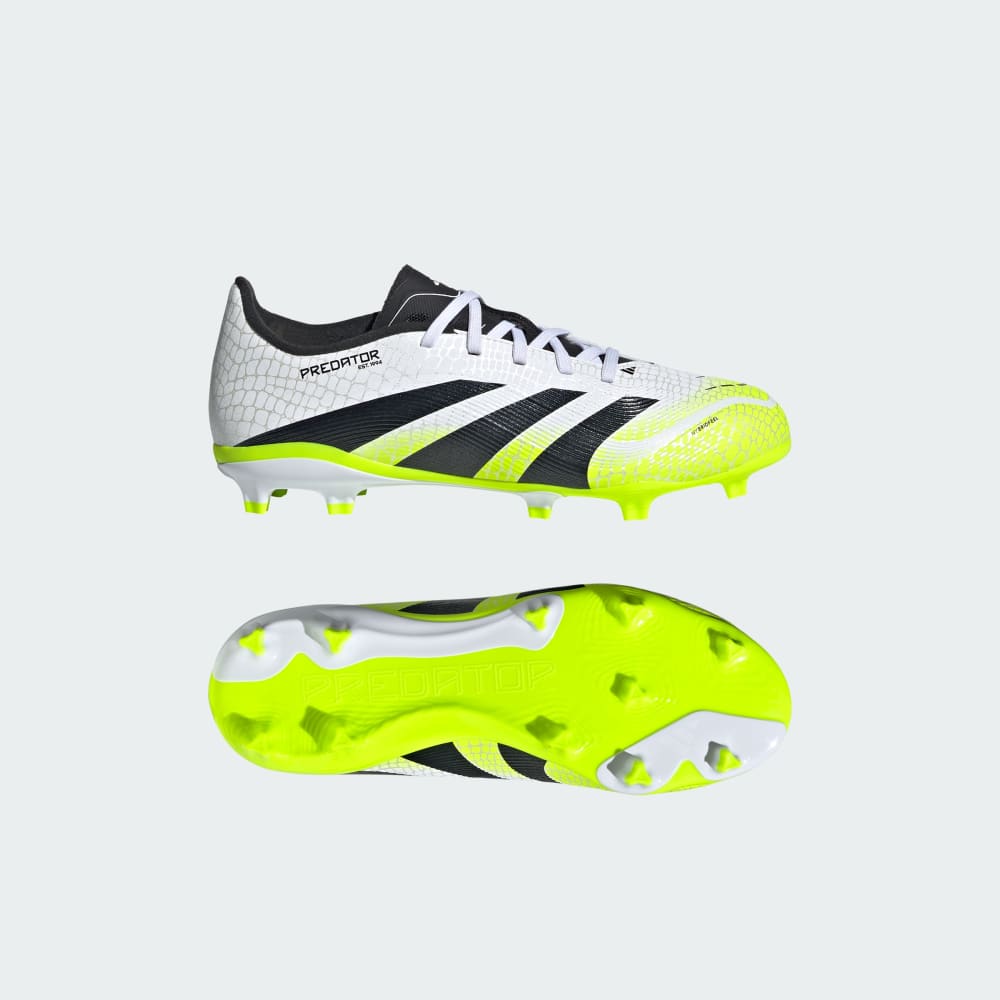 Бутсы Adidas Predator League Firm/Multi-Ground Boots Kids, цвет Cloud White/Core Black/Lucid Lemon 
Бутсы Adidas Predator League Firm/Multi-Ground Boots Kids, цвет Cloud White/Core Black/Lucid Lemon