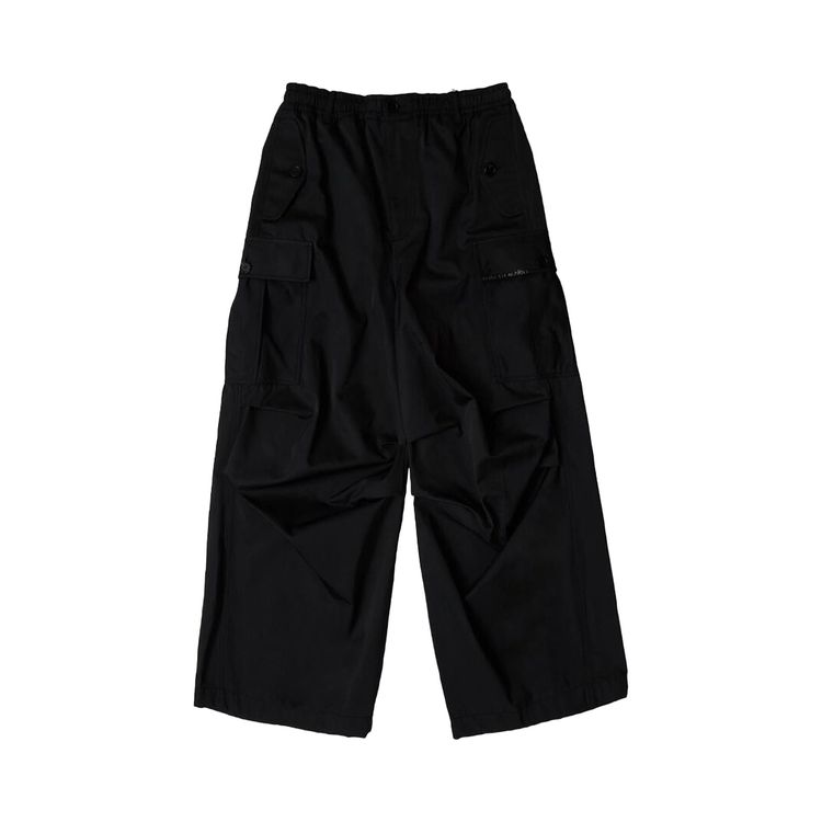 Брюки Marni Taffeta Wide Leg Cargo Pants 'Black', черный 
Брюки Marni Taffeta Wide Leg Cargo Pants 'Black', черный