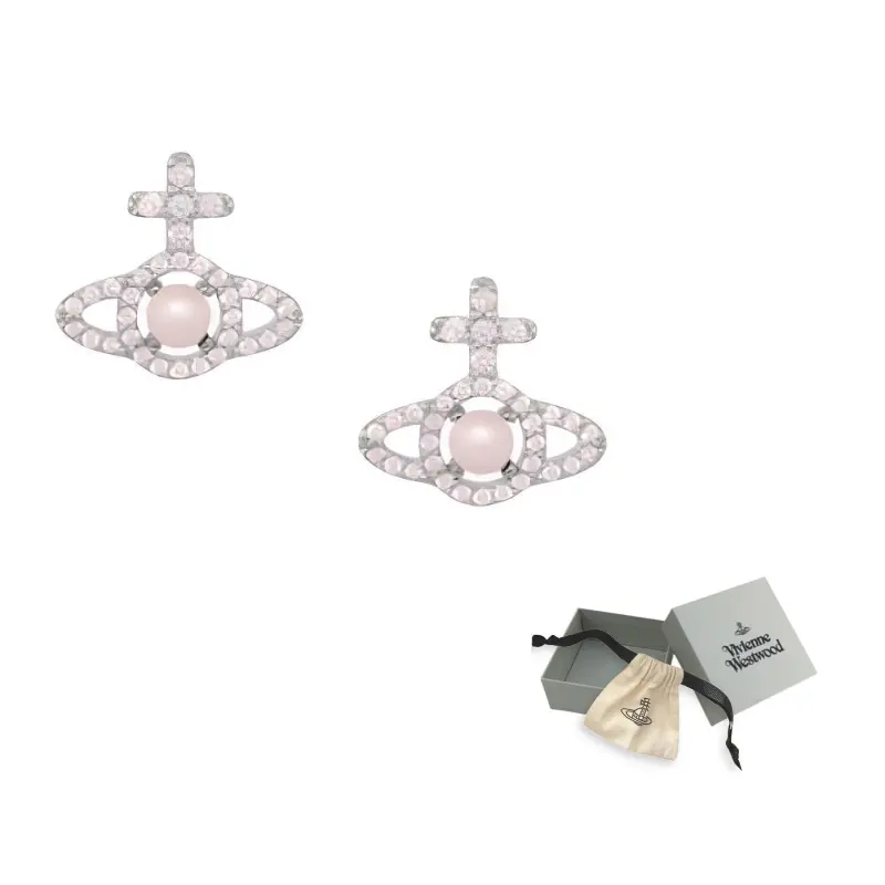 Vivienne Westwood Стекло, латунь, искусственный хрусталь, барочные серьги-гвоздики Saturn для женщин, серебро/розовый
Vivienne Westwood Стекло, латунь, искусственный хрусталь, барочные серьги-гвоздики Saturn для женщин, серебро/розовый