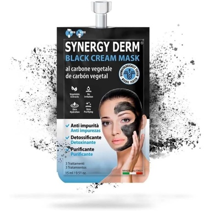 Черная кремовая маска Synergy Derm с растительным углем 15 мл Incarose 
Черная кремовая маска Synergy Derm с растительным углем 15 мл Incarose