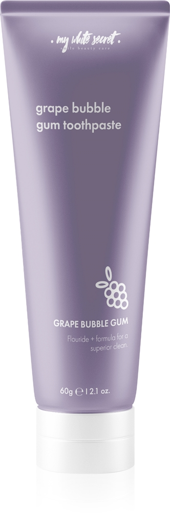 Зубная паста со вкусом виноградной жевательной резинки My White Secret, 60 гр
Зубная паста со вкусом виноградной жевательной резинки My White Secret, 60 гр