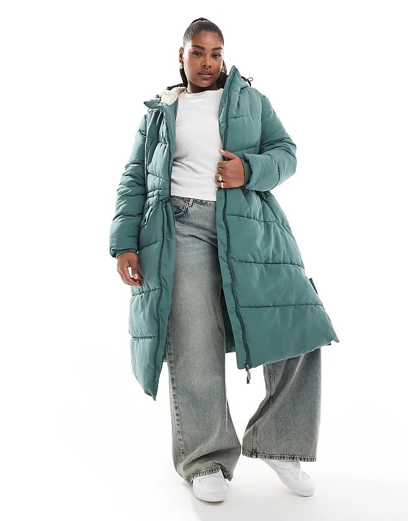 Утепленная куртка миди с подкладкой из искусственного меха цвета хаки Yours
Утепленная куртка миди с подкладкой из искусственного меха цвета хаки Yours