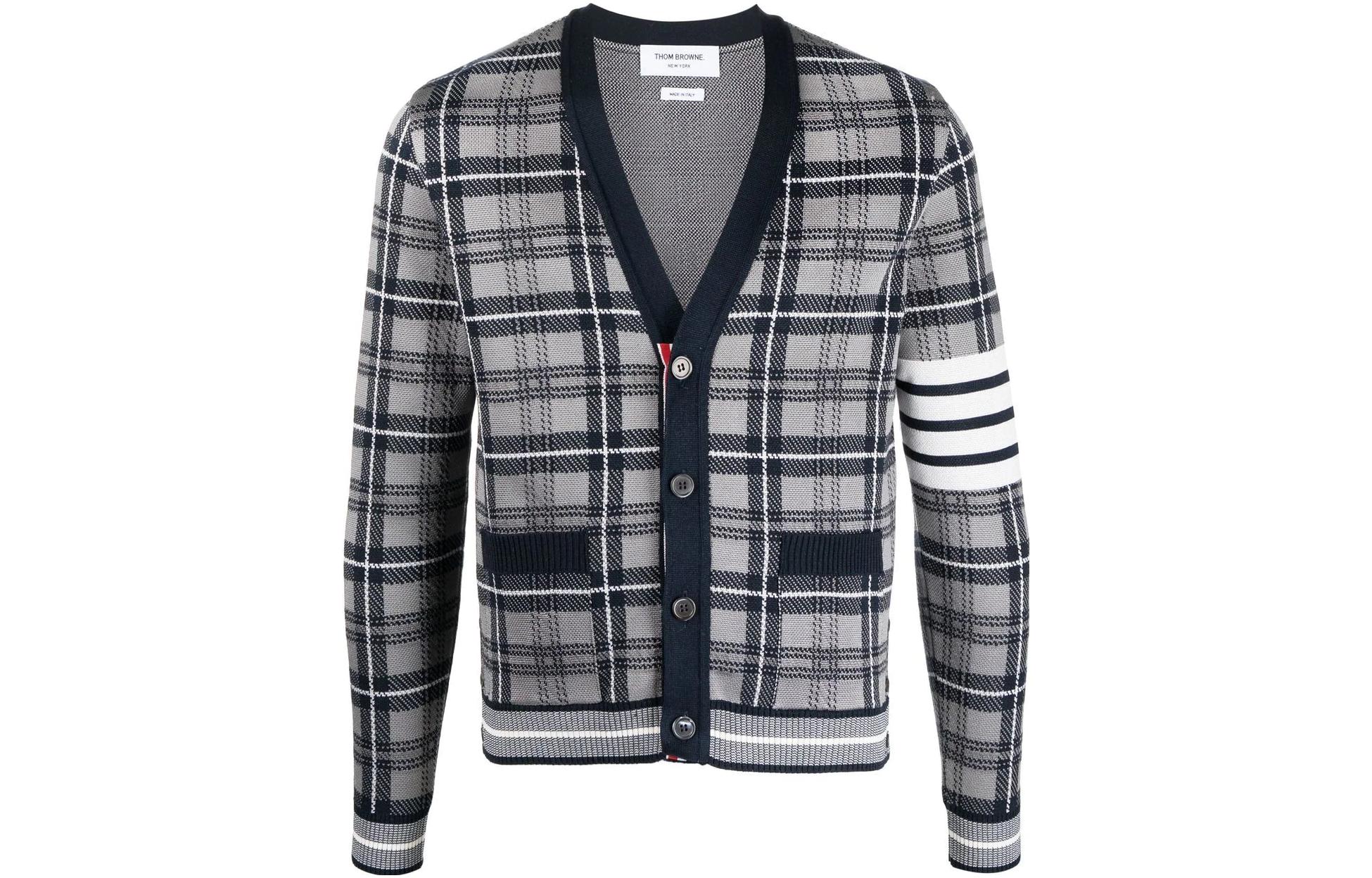 THOM BROWNE Трикотажный свитер мужской серый
THOM BROWNE Трикотажный свитер мужской серый