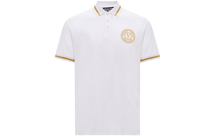 Поло с коротким рукавом и вышитым логотипом VERSACE JEANS COUTURE, белый
Поло с коротким рукавом и вышитым логотипом VERSACE JEANS COUTURE, белый