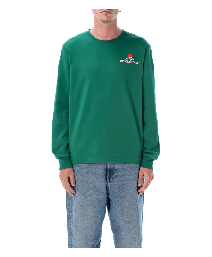 Рубашка с длинными рукавами с принтом гор Casablanca, зеленый
Рубашка с длинными рукавами с принтом гор Casablanca, зеленый