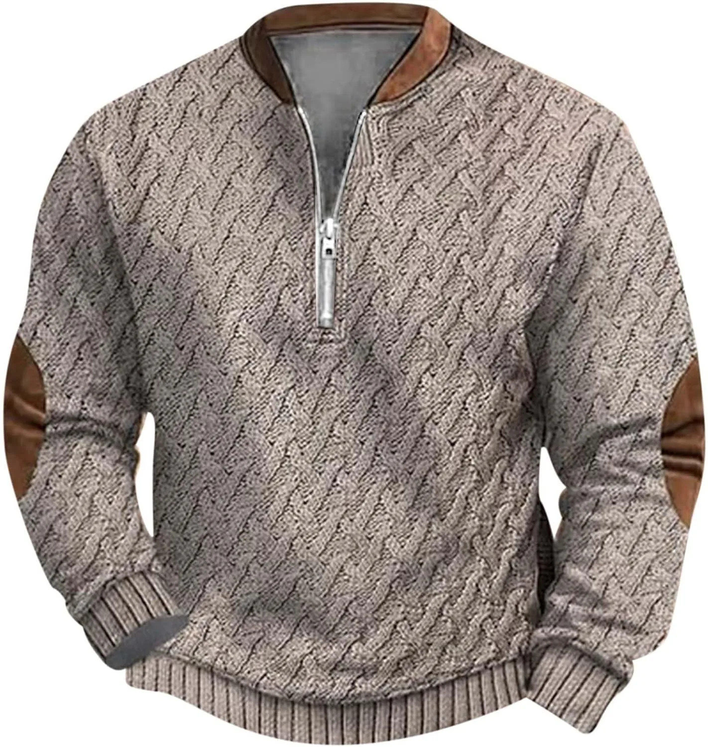 Свитер мужской Casual Quarter Zip Pullover с фактурной вязкой
Свитер мужской Casual Quarter Zip Pullover с фактурной вязкой