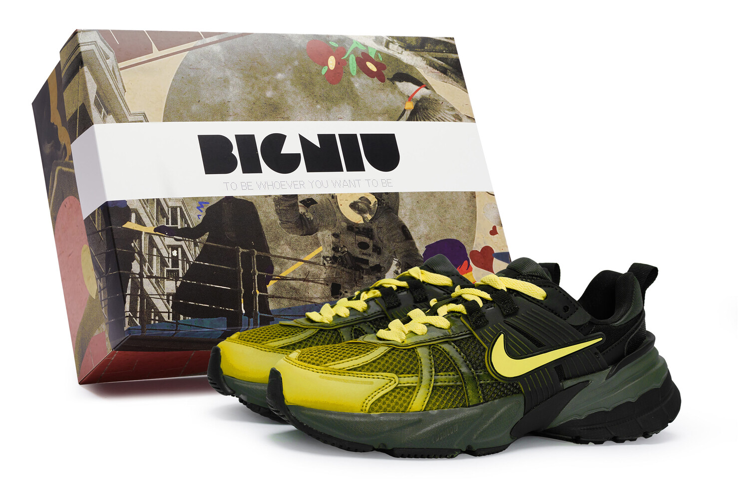 Кроссовки для бега V2K Run женские с низким верхом, желтые Nike 
Кроссовки для бега V2K Run женские с низким верхом, желтые Nike