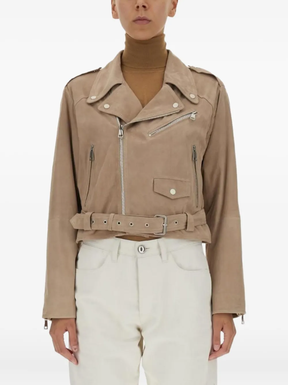 Куртка с асимметричной молнией и поясом на талии Arma, бежевый
Куртка с асимметричной молнией и поясом на талии Arma, бежевый