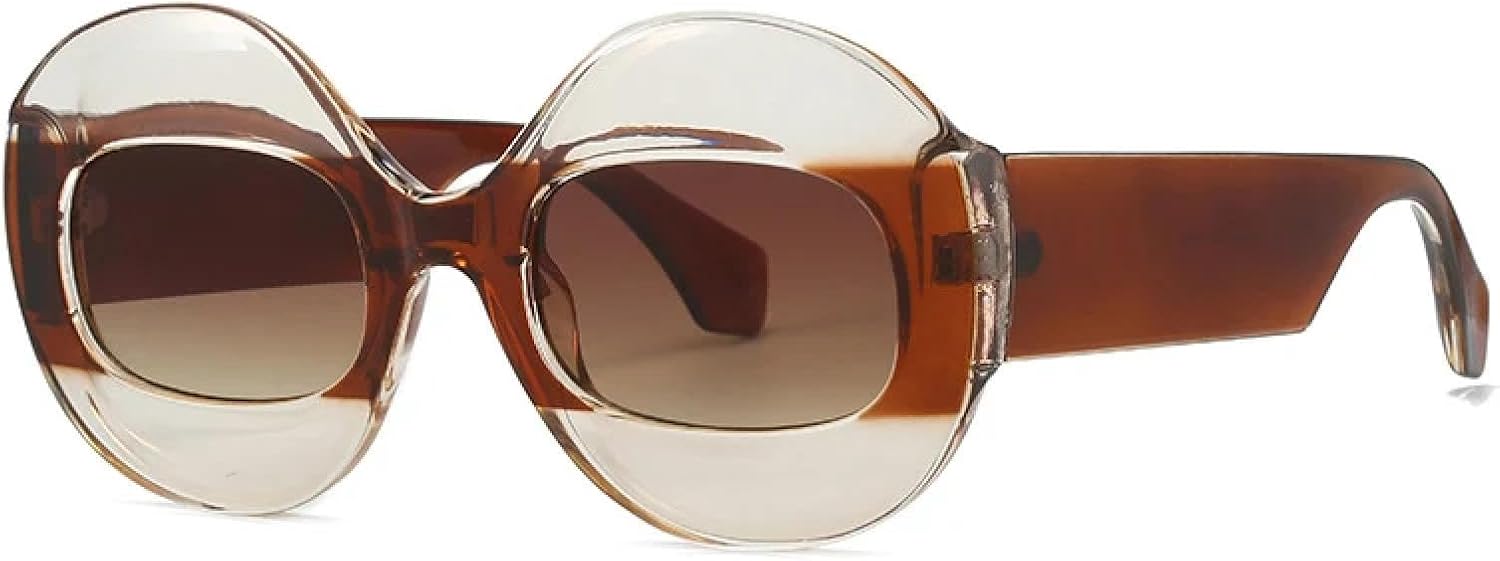 Модные круглые солнцезащитные очки для женщин с контрастными цветами, ретро-очки с овальными линзами, прозрачными градиентными линзами, защита от УФ-излучения UV400, трендовые очки для мужчин HHZZYVY, Champagne Tea
Модные круглые солнцезащитные очки для женщин с контрастными цветами, ретро-очки с овальными линзами, прозрачными градиентными линзами, защита от УФ-излучения UV400, трендовые очки для мужчин HHZZYVY, Champagne Tea