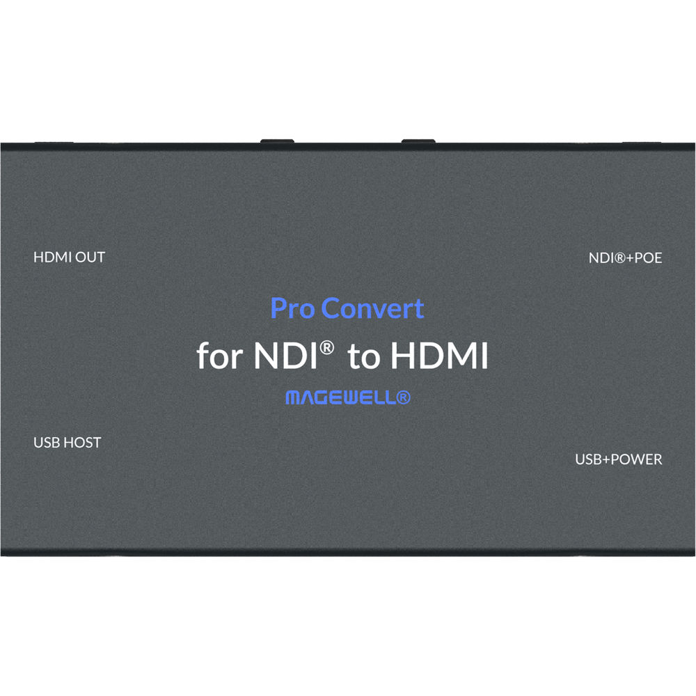 Magewell Pro Convert NDI в HDMI Decoder
Magewell Pro Convert NDI в HDMI Decoder