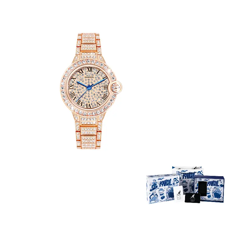 KANGOL Кварцевые женские часы с металлическим браслетом и серебристым циферблатом
KANGOL Кварцевые женские часы с металлическим браслетом и серебристым циферблатом