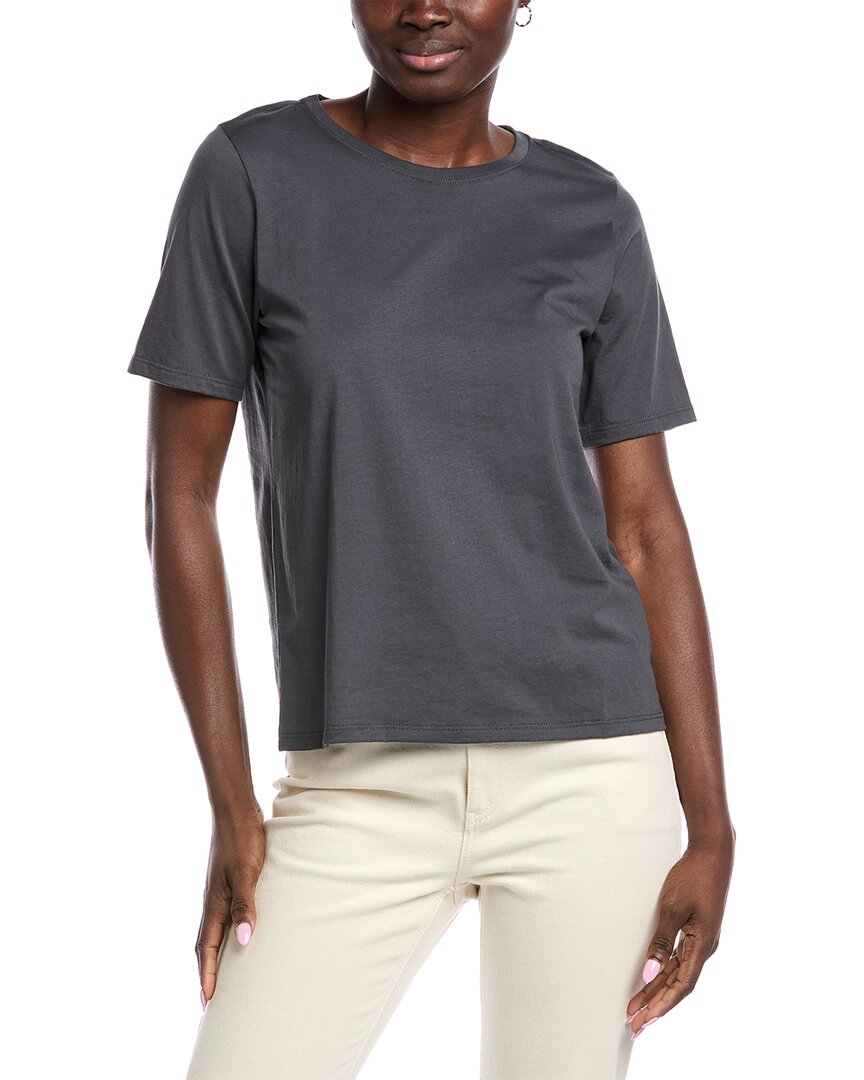 Футболка с круглым вырезом EILEEN FISHER, серый 
Футболка с круглым вырезом EILEEN FISHER, серый