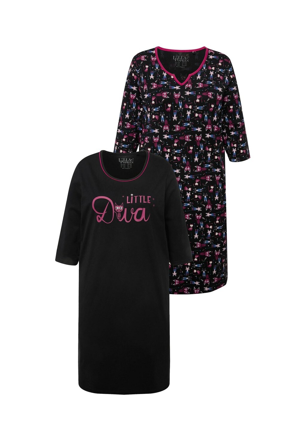 Ночная рубашка SLEEP TEES 2 PACK Ulla Popken, черный
Ночная рубашка SLEEP TEES 2 PACK Ulla Popken, черный