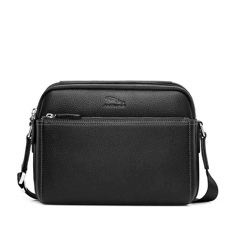 JAGUAR Кожаная мужская сумка через плечо черная, Black
JAGUAR Кожаная мужская сумка через плечо черная, Black