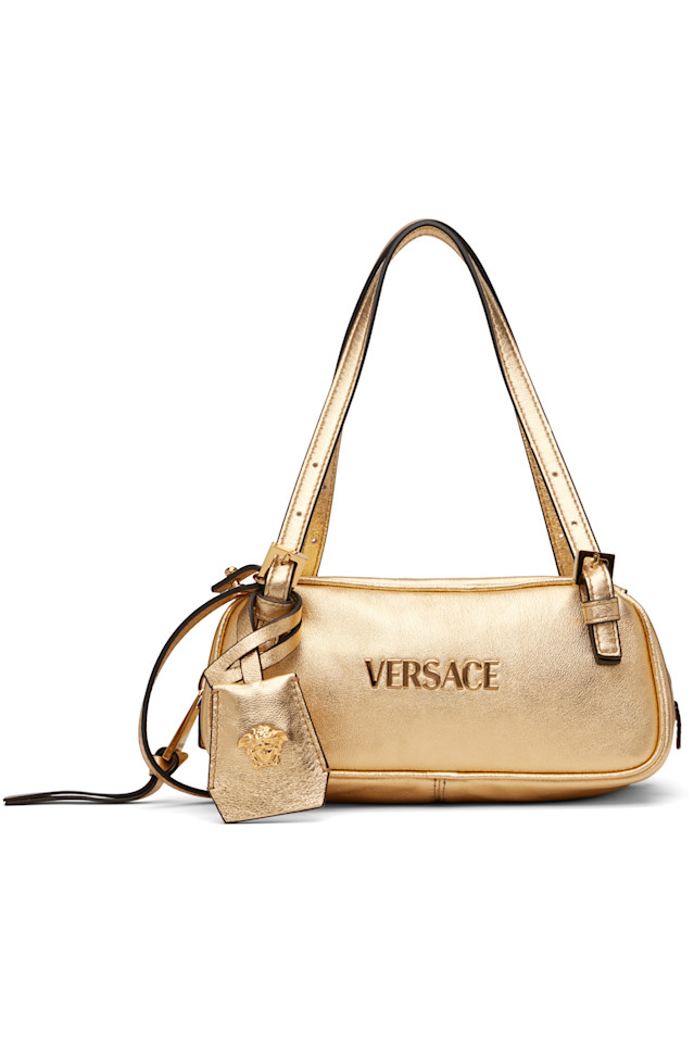 Мини-сумка для боулинга Versace' tag metallic Versace, золотой
Мини-сумка для боулинга Versace' tag metallic Versace, золотой