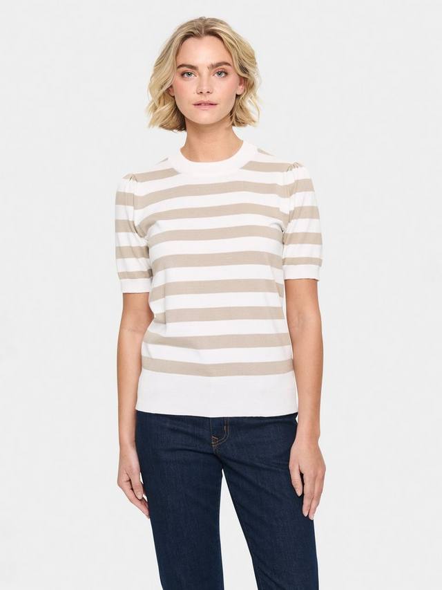 Джемпер с коротким рукавом в полоску от mila Saint Tropez, серо-коричневый
Джемпер с коротким рукавом в полоску от mila Saint Tropez, серо-коричневый