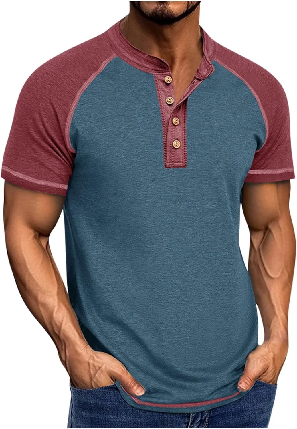 Мужская футболка Henley с коротким рукавом Raglan, Big & Tall
Мужская футболка Henley с коротким рукавом Raglan, Big & Tall