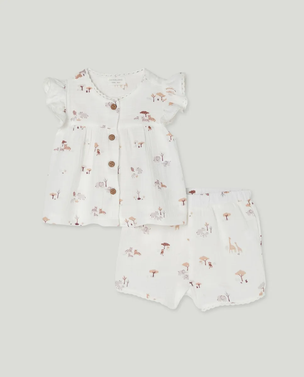 Детская пижама для девочки из шифона Cotton Juice, белый
Детская пижама для девочки из шифона Cotton Juice, белый