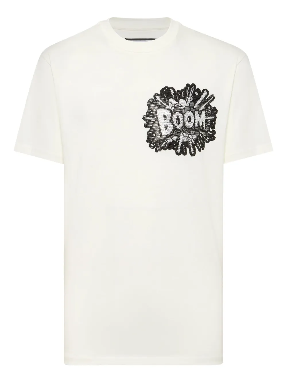 Футболка Boom с пайетками Philipp Plein, белый 
Футболка Boom с пайетками Philipp Plein, белый