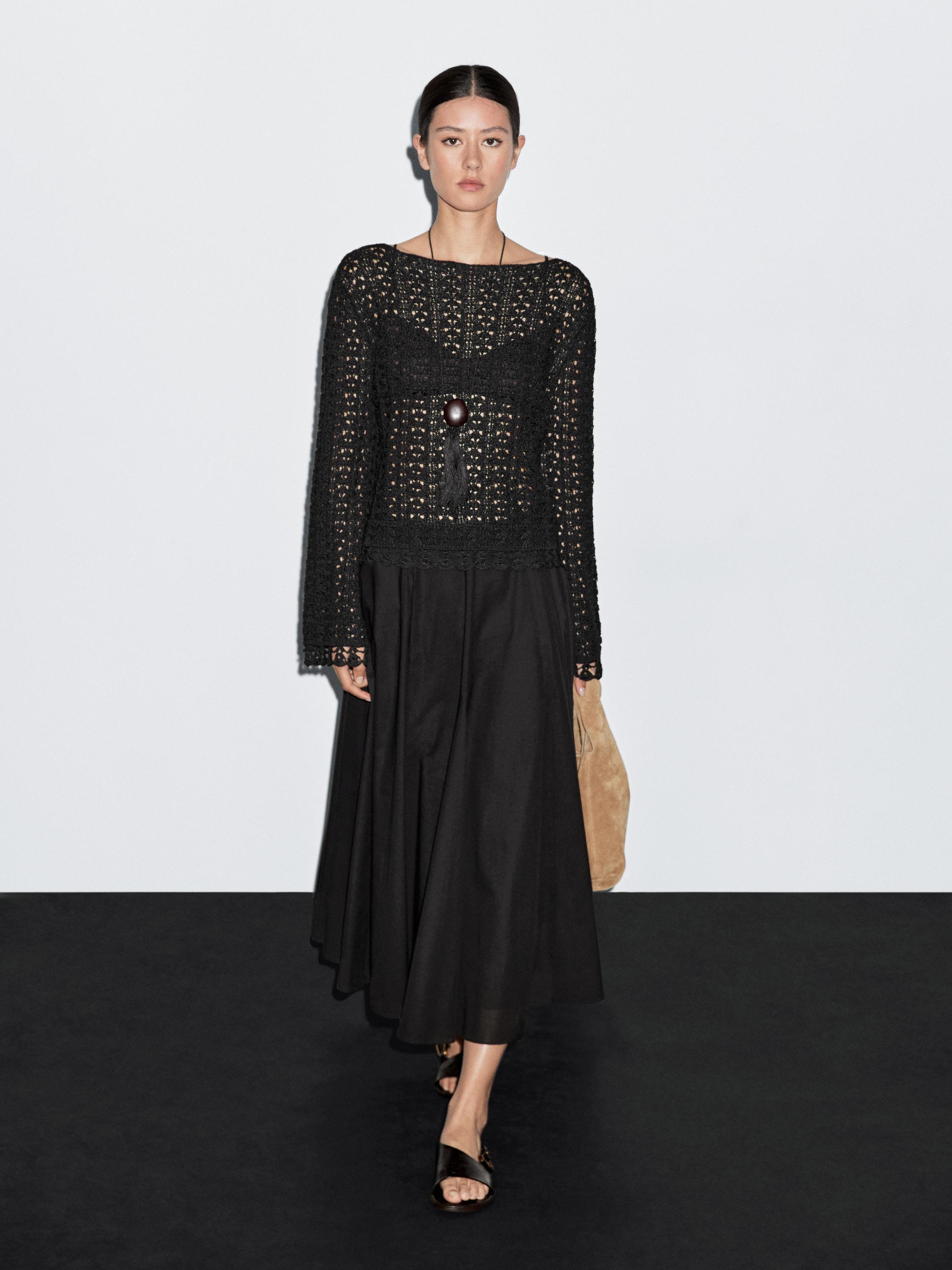 Расклешенная юбка из 100% хлопка Massimo Dutti, черный
Расклешенная юбка из 100% хлопка Massimo Dutti, черный