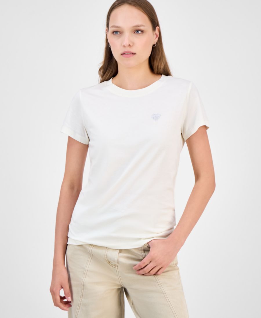 Женская футболка с логотипом, украшенным стразами BOSS Orange, Soft Cream
Женская футболка с логотипом, украшенным стразами BOSS Orange, Soft Cream