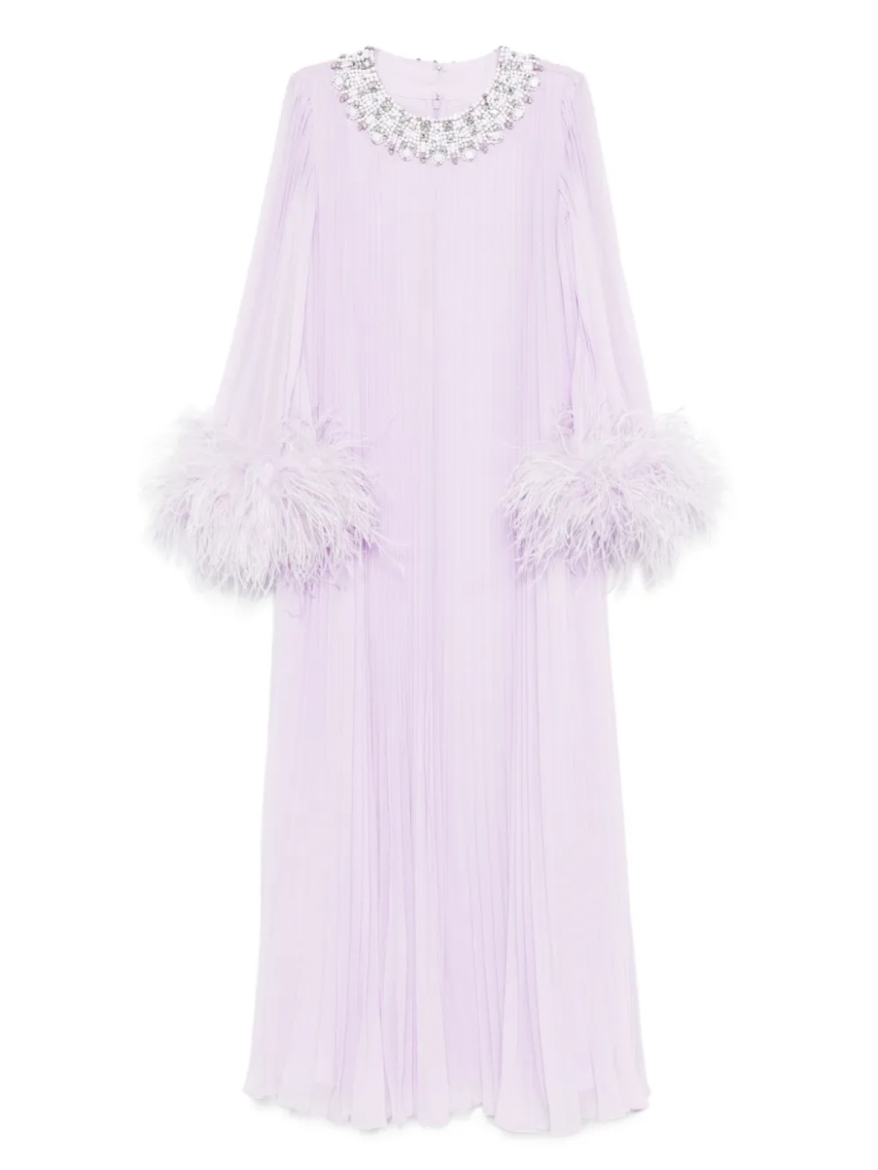 Платье из шифона с перьями Self-Portrait, фиолетовый
Платье из шифона с перьями Self-Portrait, фиолетовый