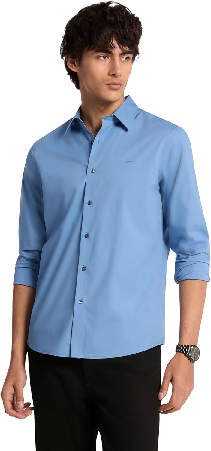 Michael Kors мужская классическая рубашка с длинным рукавом из хлопка, French Blue
Michael Kors мужская классическая рубашка с длинным рукавом из хлопка, French Blue