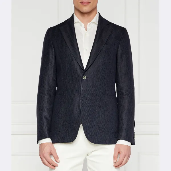 Элегантная куртка-паром классического кроя с добавлением белья Oscar Jacobson, синий
Элегантная куртка-паром классического кроя с добавлением белья Oscar Jacobson, синий