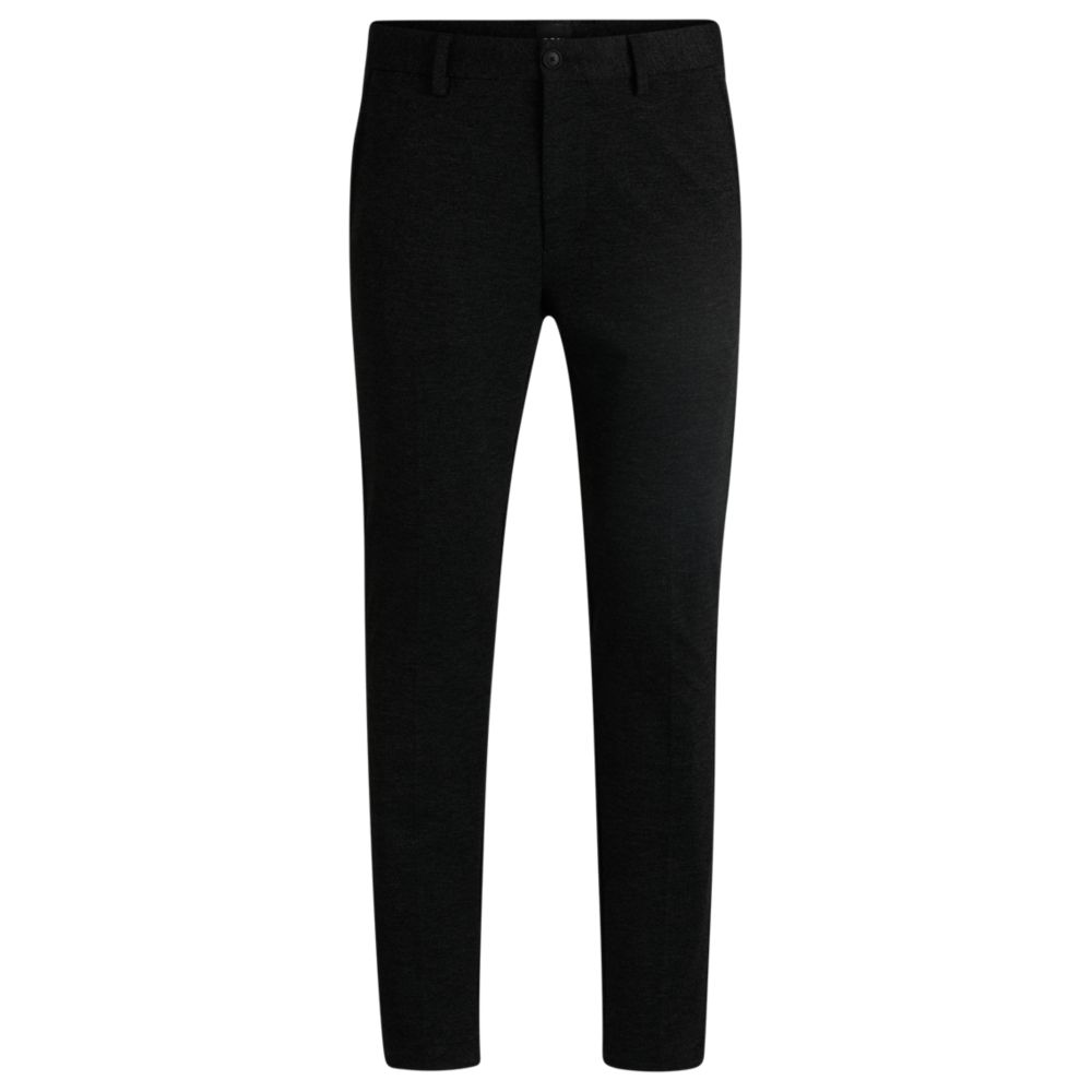 Узкие брюки из эластичного трикотажа цвета соли с перцем BOSS, черный
Узкие брюки из эластичного трикотажа цвета соли с перцем BOSS, черный