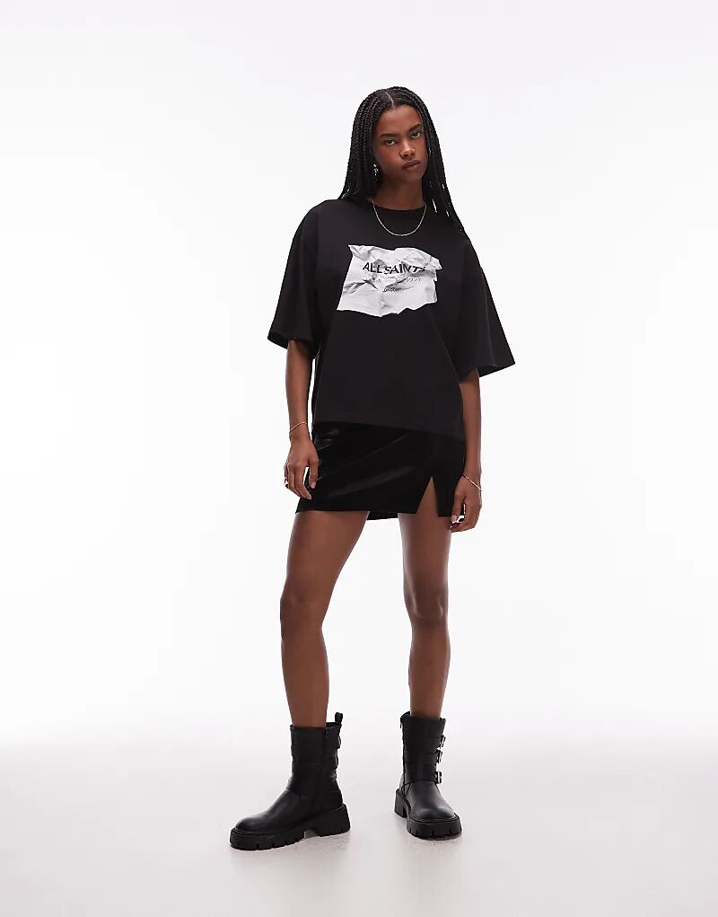 Футболка AllSaints Amelie с принтом логотипа в черном цвете
Футболка AllSaints Amelie с принтом логотипа в черном цвете
