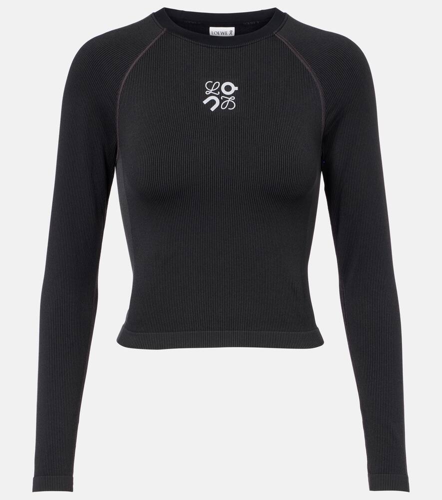 Топ из ребристого трикотажного джерси Loewe, Black
Топ из ребристого трикотажного джерси Loewe, Black
