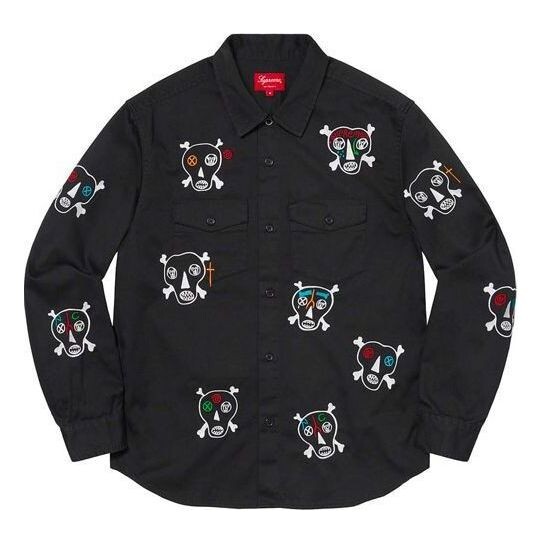 Рубашка x clayton patterson skulls embroidered work shirt 'black white' Supreme, черный
Рубашка x clayton patterson skulls embroidered work shirt 'black white' Supreme, черный