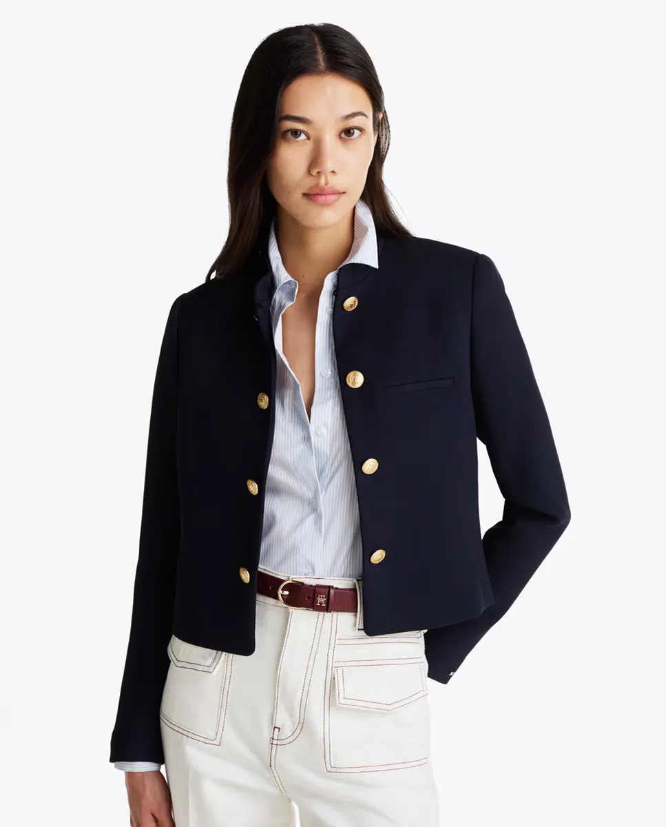 Женский трикотажный блейзер с золотой застежкой на пуговицы Tommy Hilfiger, тёмно-синий
Женский трикотажный блейзер с золотой застежкой на пуговицы Tommy Hilfiger, тёмно-синий