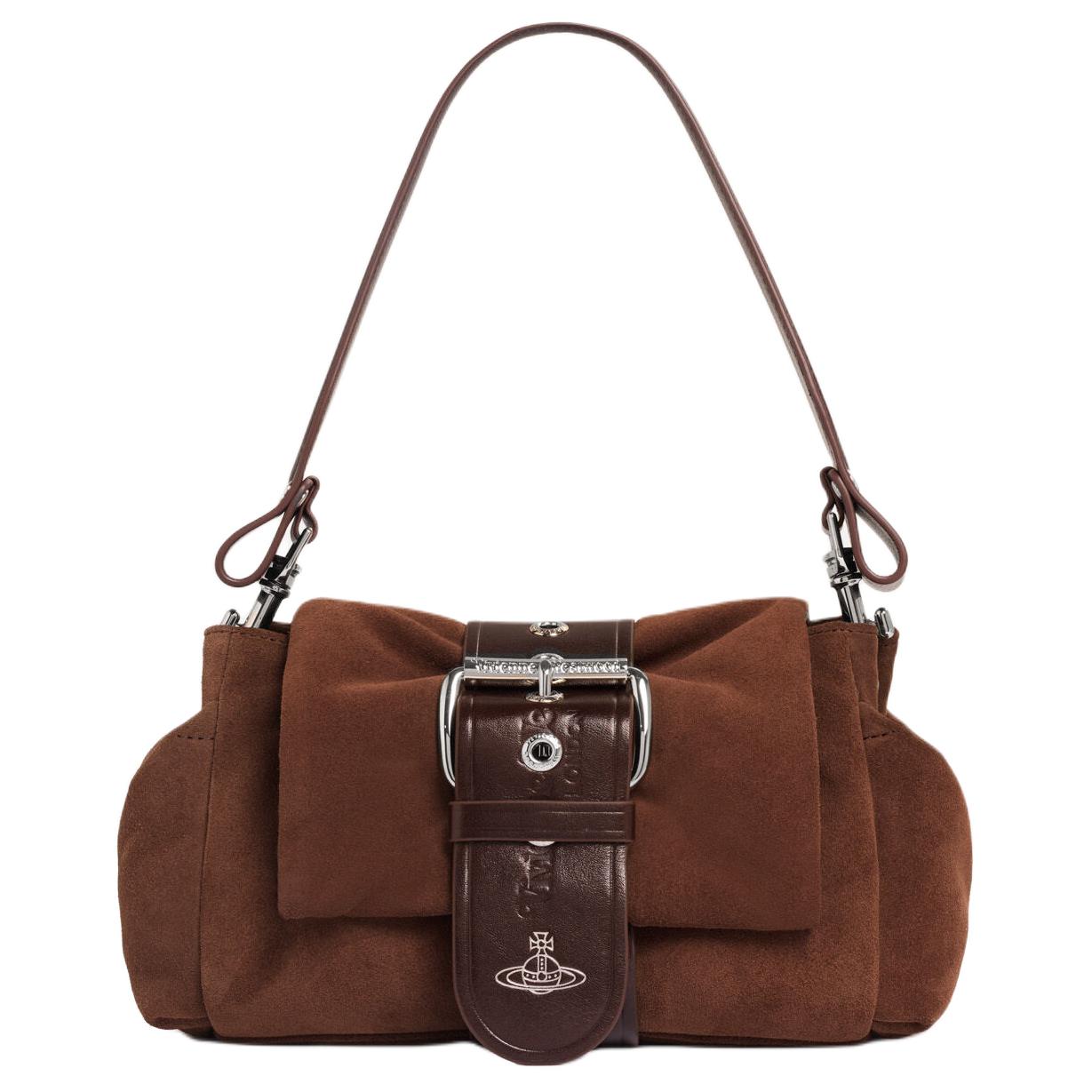 Vivienne Westwood Женская сумка HAZEL из телячьей кожи с замшевыми вставками, шоколадно-коричневого цвета
Vivienne Westwood Женская сумка HAZEL из телячьей кожи с замшевыми вставками, шоколадно-коричневого цвета