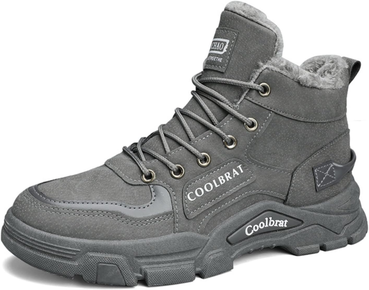 Мужские зимние высокие ботинки (большие размеры 39-48) - с флисовой подкладкой и утолщенные, прочный повседневный стиль, мягкая подошва для комфорта, идеально подходят для холодной погоды и повседневного использования на улице Khwfjas, серый
Мужские зимние высокие ботинки (большие размеры 39-48) - с флисовой подкладкой и утолщенные, прочный повседневный стиль, мягкая подошва для комфорта, идеально подходят для холодной погоды и повседневного использования на улице Khwfjas, серый