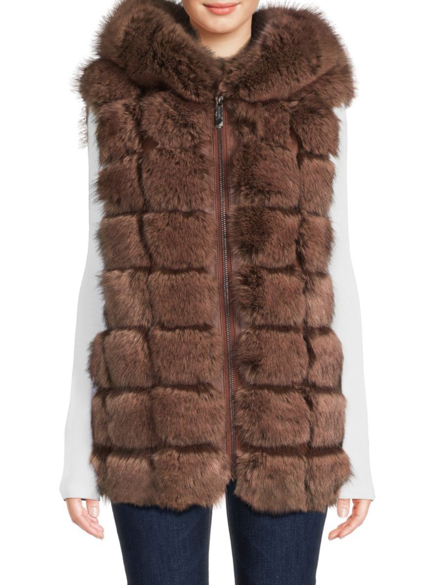 Жилет с капюшоном из искусственного меха BELLE FARE, цвет Rust 
Жилет с капюшоном из искусственного меха BELLE FARE, цвет Rust