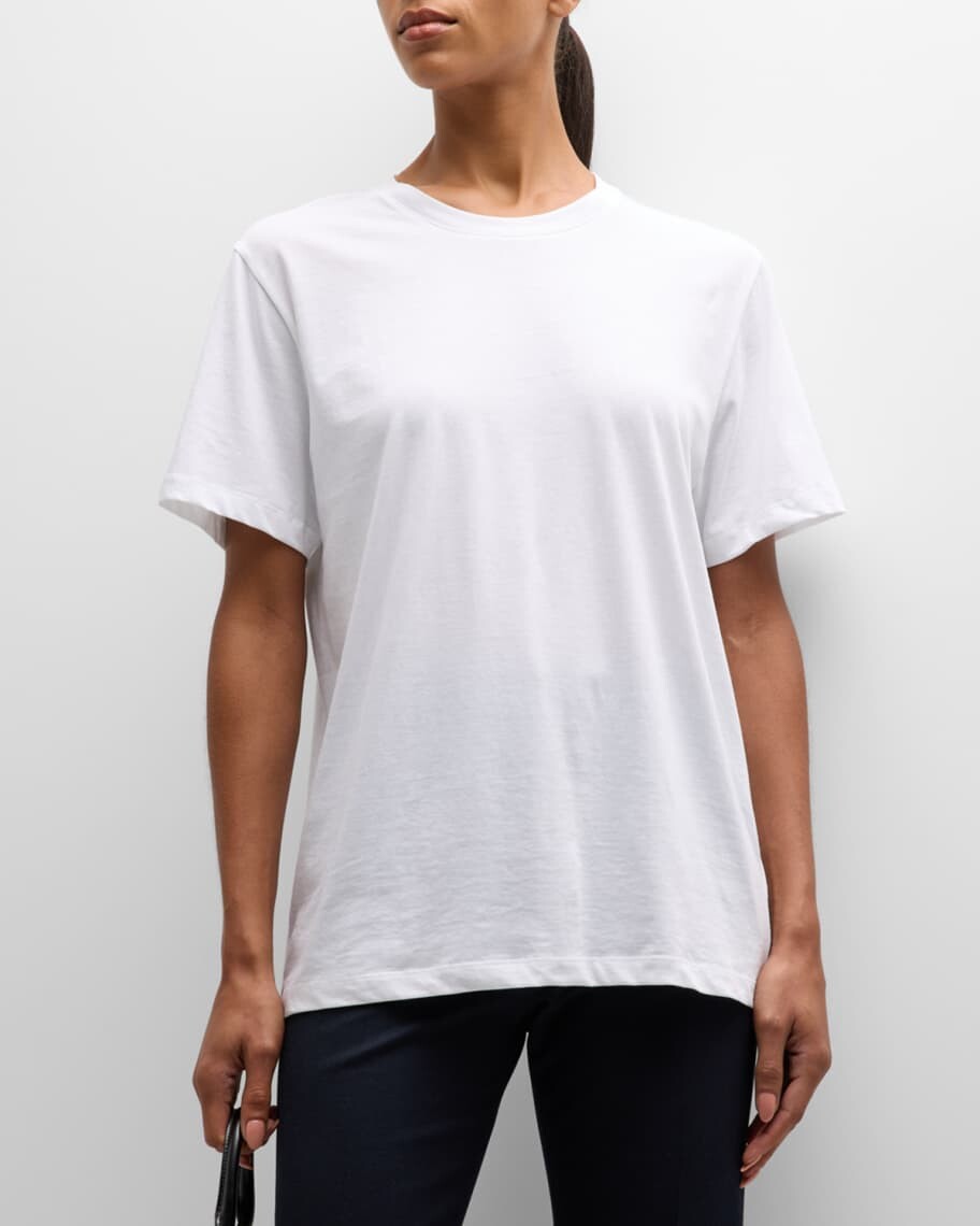 Хлопковая футболка с круглым вырезом и короткими рукавами Joseph
Хлопковая футболка с круглым вырезом и короткими рукавами Joseph