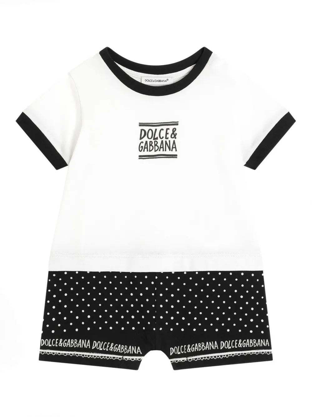 Комбинезон для новорожденного Dolce & Gabbana Kids, белый 
Комбинезон для новорожденного Dolce & Gabbana Kids, белый