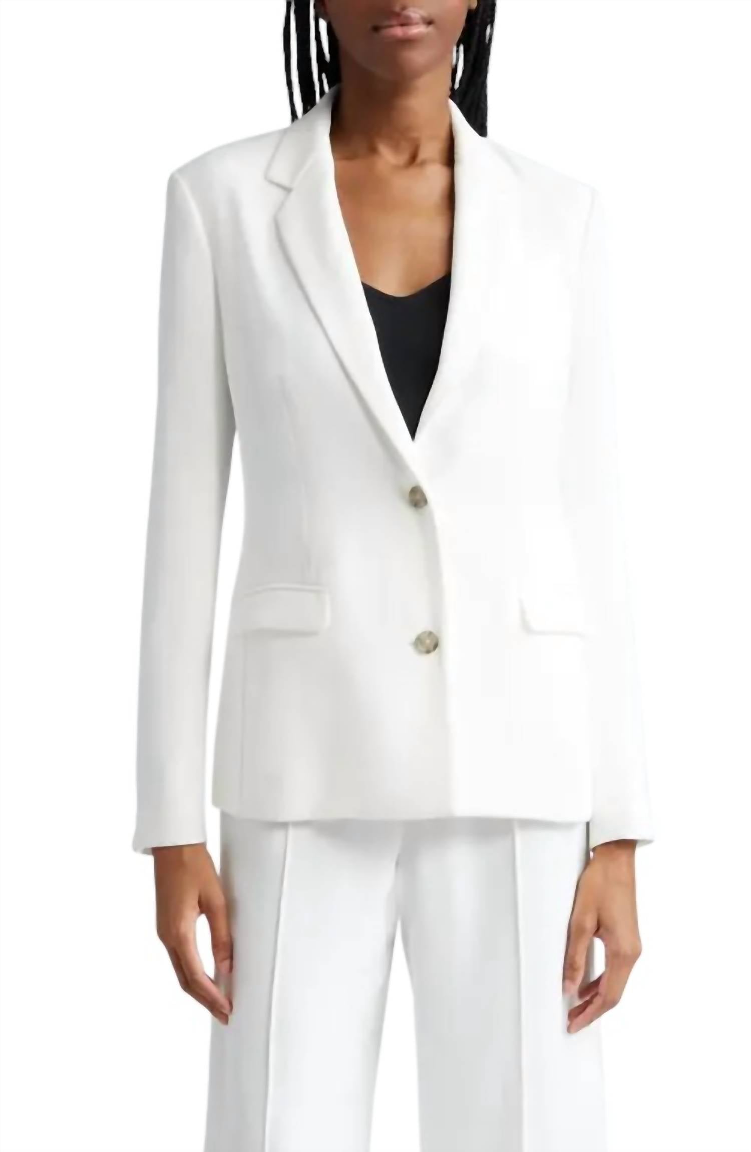 Мягкий блейзер из креп-твила цвета мел ATM, цвет chalk
Мягкий блейзер из креп-твила цвета мел ATM, цвет chalk