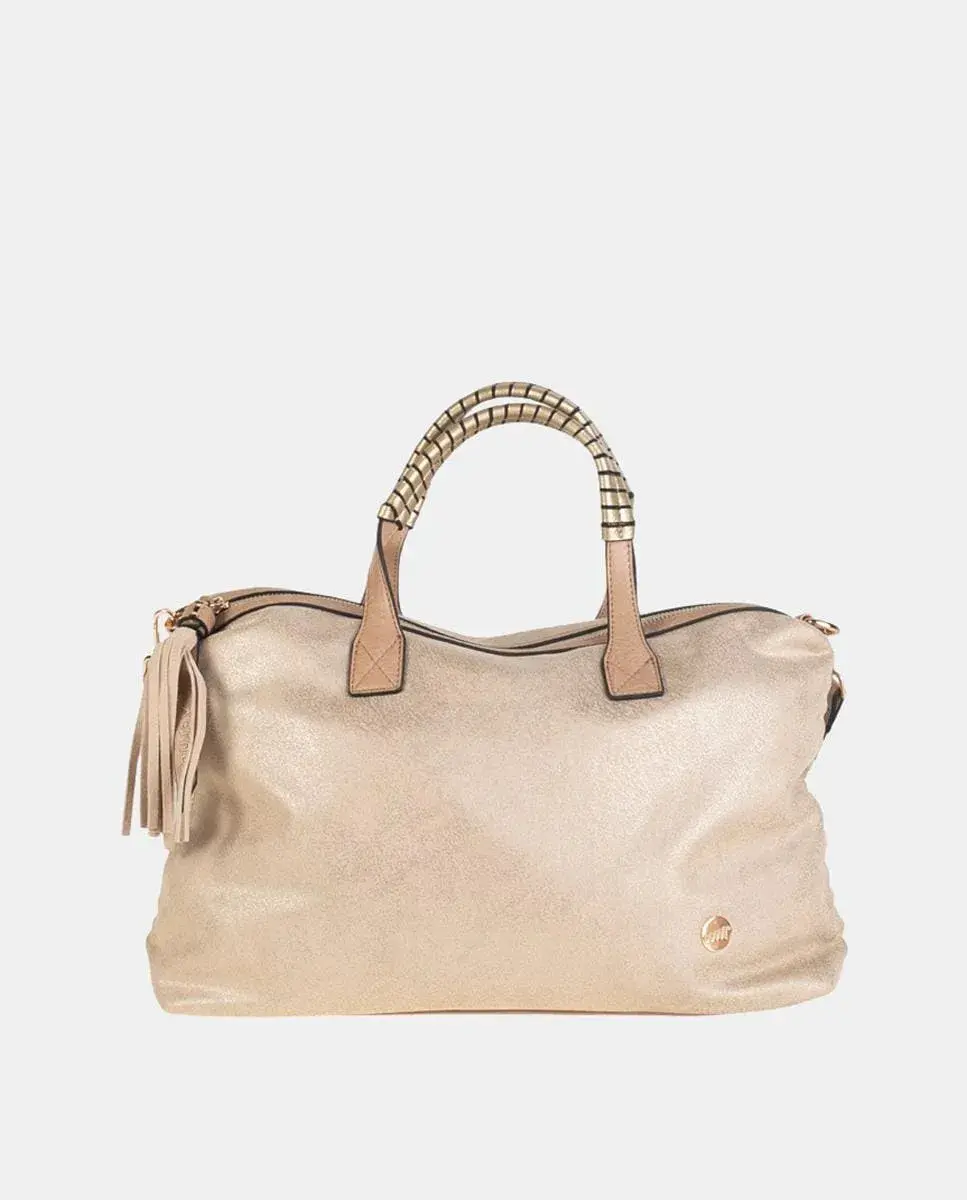 Сумка с эффектом пилы на молнии Volum, бежевый
Сумка с эффектом пилы на молнии Volum, бежевый