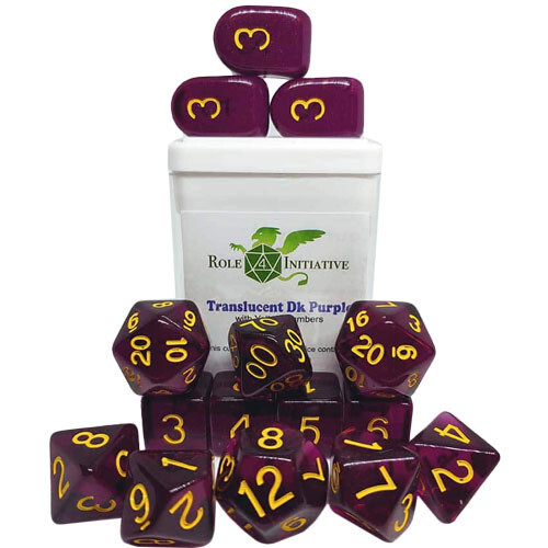 Аксессуары Role 4 Initiative R4I Dice w/ Arch'd4: Translucent - Dark Purple w/ Yellow (15)
Аксессуары Role 4 Initiative R4I Dice w/ Arch'd4: Translucent - Dark Purple w/ Yellow (15)