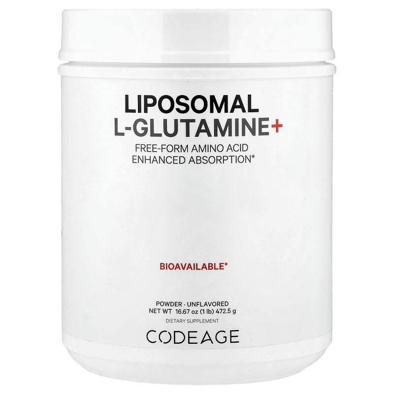 Codeage, Липосомальный L-глютамин + порошок, без ароматизаторов, 472,5 г (16,67 унции)
Codeage, Липосомальный L-глютамин + порошок, без ароматизаторов, 472,5 г (16,67 унции)