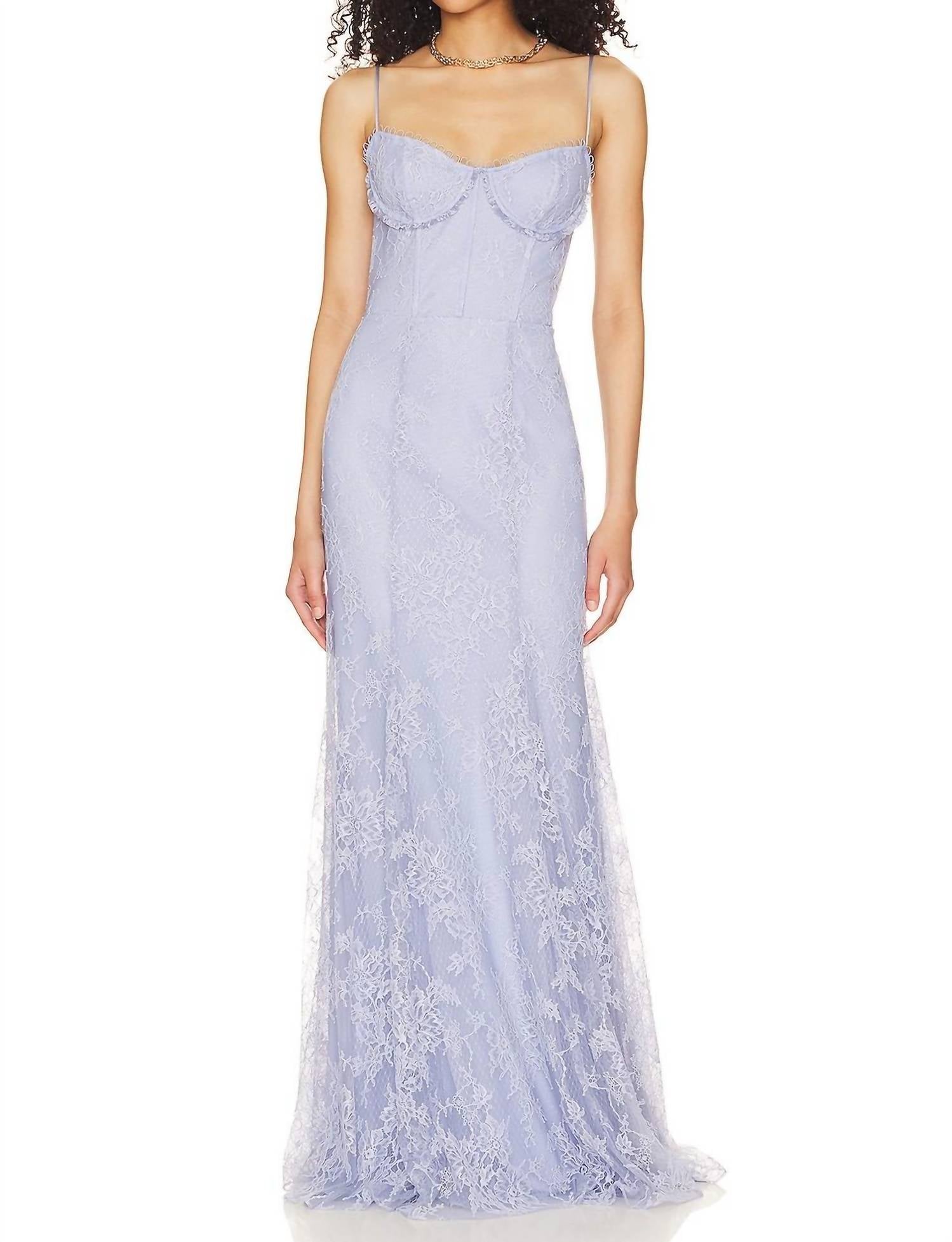 Жасмин Платье макси кружевное в цвете барвинка Katie may, Periwinkle
Жасмин Платье макси кружевное в цвете барвинка Katie may, Periwinkle